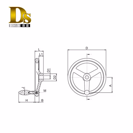 Válvulas de esfera de precisão: Volante manual personalizado da Densen para uso industrial