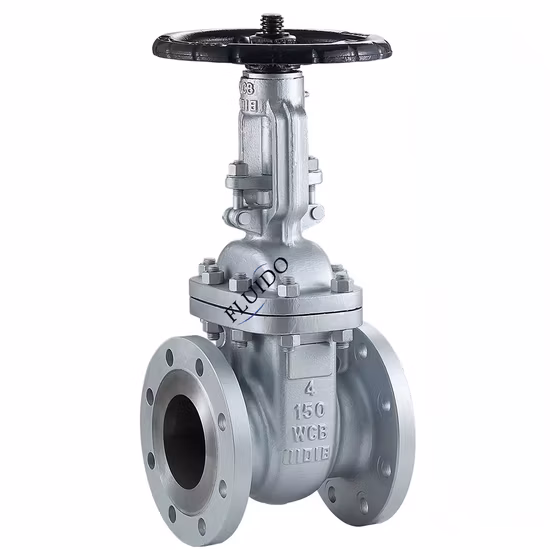 API 6D Classe 150 Válvula de gaveta Wcb Aço Carbono Padrão Água 150lb, Roda Manual de Flange de Média Pressão Temperatura Média Manual